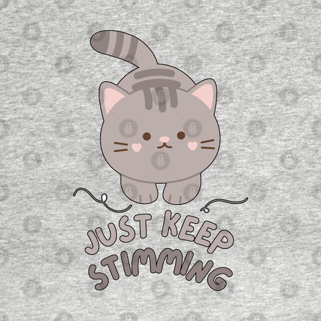 Just Keep Stimming - Cat Version (Dark) by applebubble